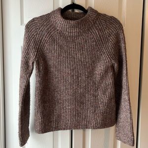 Ann Taylor Gray/Purple Sweater with flare sleeves